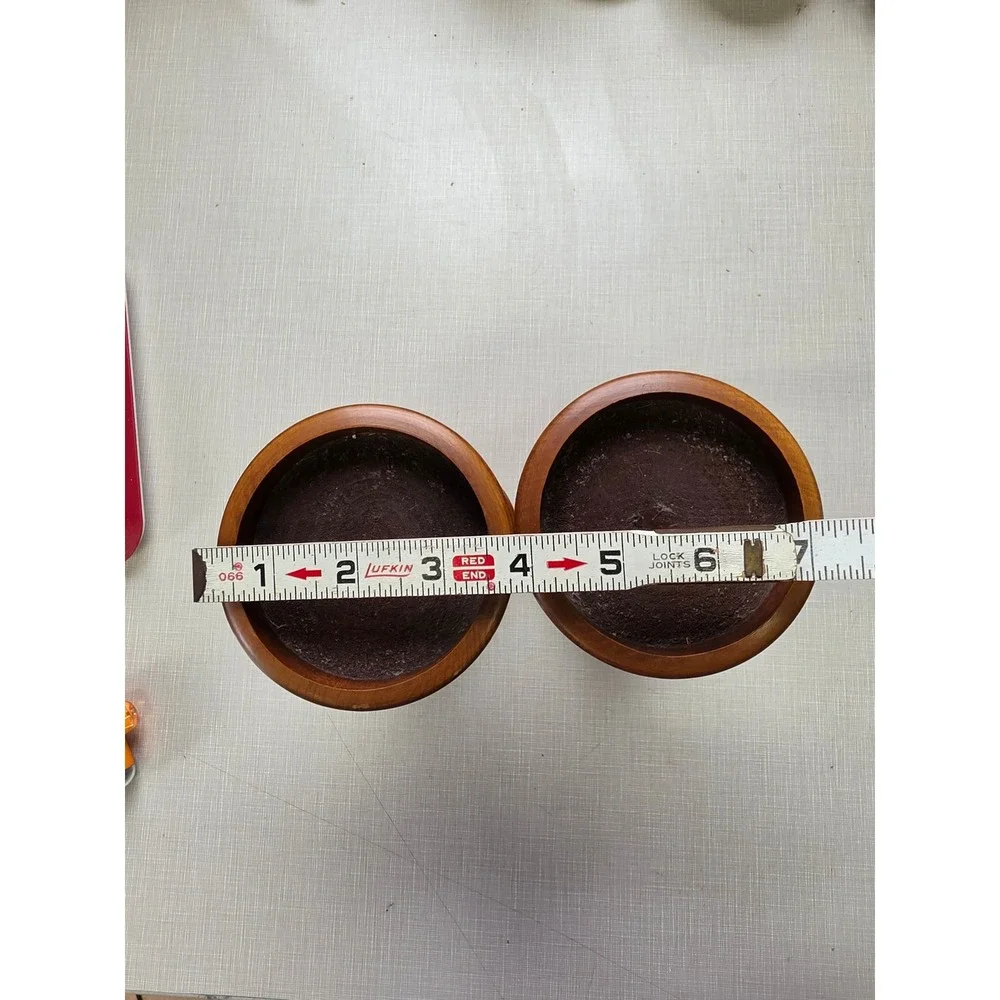 Vintage Wood Pillar Candle Holders Set of 2 Spindle Turned Farmhouse Decor 7.5in